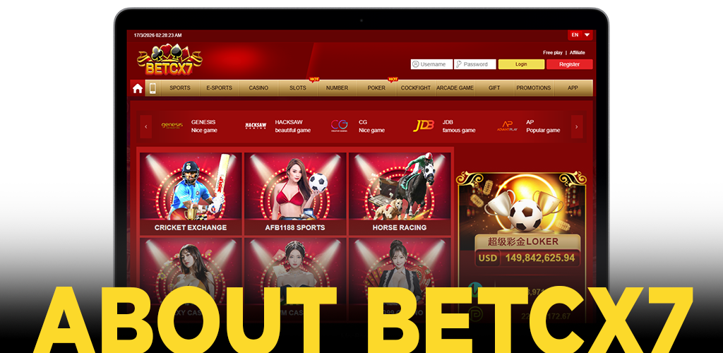 BetCX7 website and mobile platform overview