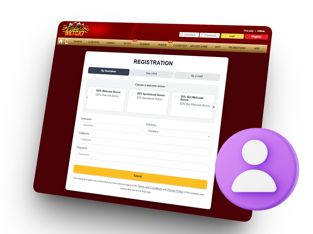 How to register a BetCX7 account